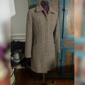 Apt 9 Tweed Jacket Pea Coat - Lined Wool Blend Good Condition - Size 6